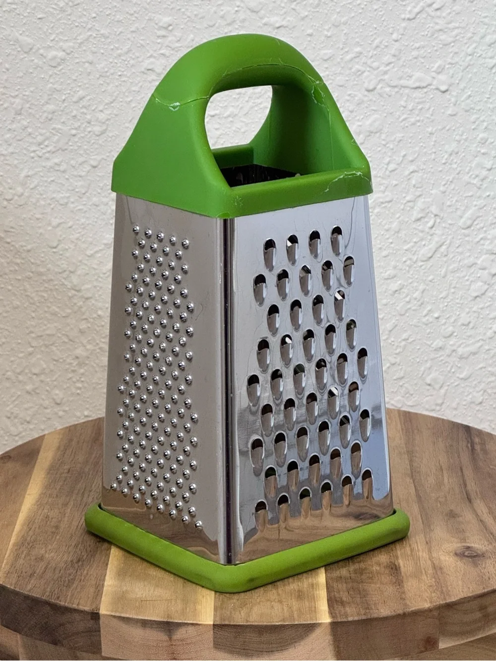 KitchenAid Professional Box Grater Green Silicone Handle Stainless Steel 4 Sided